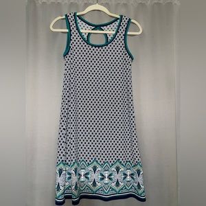Max Studio Sleeveless Blue and Green Dress